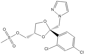 1,3-Dioxolane-4-methanol,2-(2,4-dichlorophenyl)-2-(1H-pyrazol-1-ylmethyl)-, methanesulfonate(ester), cis-